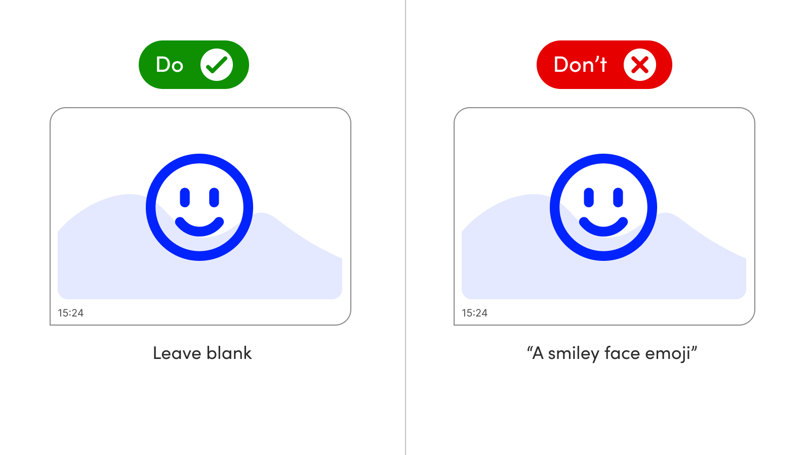 An example of when an alt tag is not required, next to a decorative image that does not require an alt tag 
